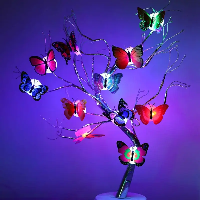 RFCX7lD99X1LzHCRtaUgS5tR8M5HeVm3CJS4MRIr.webp Butterfly 3D Night Lamp – Multicolor Illusion LED Lamp for Bedroom, Drawing Room & Kids - Image 1