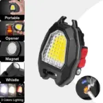 Portable Triangular Shaped Emergency& Camping Flashlight With Cigarette Lighter Lumens Rechargeable Waterproof Portable Led Light Camping Keychain 6Lighting Modes With Strong Magnet 3 Color L - Image 2
