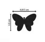 Plouf 35 Butterfly Silver Acrylic Mirror Wall Sticker - Image 2