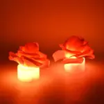 Set of 2 Rose Flower Shaped LED Tealight Candles – Flameless Decorative Lights for Romantic Ambiance, Festivals, Parties, Weddings & Home Décor - Image 5