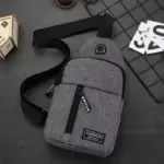 Waterproof Waist Bag, Shoulder Bags USB Charging Earphone Hook Sling Travel Bag (1 Pc) - Image 3