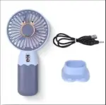 Portable USB Rechargeable Mini Handheld Fan with 5 Blades (Purple) - Image 5