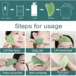 Gua Sha Stone and Anti Aging Jade Roller Massager for Face Massage Natural Face Skincare Massager & Face Roller Massager for Women | Face Shaper Jade Roller and Gua Sha Set for Glowing Skin - Image 2