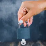 Iron Padlock, Brass Core and Thickened Spray Black Iron Door Lock for Home Dormitory, Waterproof Antirust Anti-theft Padlocks Outdoor Gate Shed Locks Warehouse Big Iron Door Drawer Lock (60mm