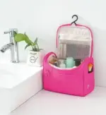 Lifini Makeup Organizer Pouch Bag for Women – Pink & Blue - Image 3