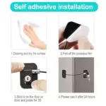 2 Pack Child Safety Cabinet & Fridge Locks with Keys - Image 4