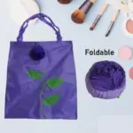 Foldable Nylon Shopping Bag (Rose Design): Reusable, Eco-Friendly (1 Pc)