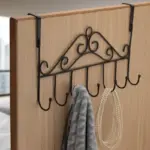 Over The Door Hanger Rack 7 Hooks Decorative Ognazier Hook Rack Stylish Door Hanger Door Hook Hangers with 7 Hooks,Metal Hanging Rack for Home Office Use - Image 2