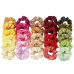 (Pack of 24) Premium Silk Satin Scrunchies