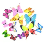 12 Pcs 3D Colorful Butterfly Wall Stickers Set – Removable PVC Decorative Wall Decals for Home, Bedroom, Living Room, Office & Party Decoration