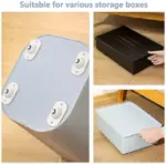 4 Pcs Self Adhesive Mini Swivel Caster Wheels 360° Universal Rotating Furniture Wheels for Storage Boxes Trash Bins and Small Appliances - Image 5