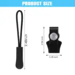 Zipper Repair Kit with Nylon Pull Tabs & Cords, Removable Zip Puller Tabs Cords Clothing Fixer Tool Replacement Metal Zipper Pull for Sliding Teeth Universal Screw Fix Zip Puller for Bags, Ga - Image 3