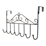 Over The Door Hanger Rack 7 Hooks Decorative Ognazier Hook Rack Stylish Door Hanger Door Hook Hangers with 7 Hooks,Metal Hanging Rack for Home Office Use - Image 4