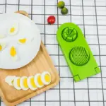 2 in 1 Double Cut Boiled Egg cutter with stainless steel wire for easy slicing of boiled eggs. - Image 5