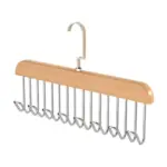 Space-Saving 8-Hook Wooden Hanger Multi-Purpose Closet Organizer - Image 2