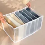 Clothes Organizer +7 Grid, Drawer Wardrobe Clothes Organizer, Jeans Closet Cabinet Organizers, Portable Foldable Storage Containers