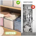 Clothes Organizer +7 Grid, Drawer Wardrobe Clothes Organizer, Jeans Closet Cabinet Organizers, Portable Foldable Storage Containers - Image 3