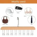 Space-Saving 8-Hook Wooden Hanger Multi-Purpose Closet Organizer - Image 4