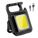 Rechargeable Keychain Mini Flashlight with 4 Light Modes,Ultralight Portable Pocket Light with Folding Bracket Bottle Opener and Magnet Base for Camping Walking - Image 5