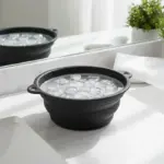 Silicone Ice Facial Bowl with Built-In Ice Tray Foldable Skin Care Bowl (1 Pc) - Image 4