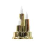 LED Flameless Triple Candle Lamp Golden Decorative Electronic Candle Light for Home Festival Diwali Decoration (1 Pc) - Image 5