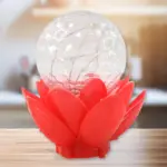Crystal Ball Lotus LED Decorative Color Changing Rotating Lamp for Home Temple Festivals Parties & Gifting (1 Pc) - Image 4