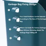 Expandable Trash Can (1 Pc): Plastic, Large Capacity, Kitchen & Bathroom - Image 7