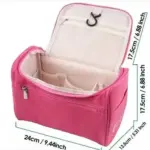 Lifini Makeup Organizer Pouch Bag for Women – Pink & Blue - Image 4