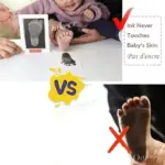 Inkless Hand and Footprint Kit Ink Pad for Baby Hand and Footprints Dog Paw Print Kit Dog Nose Print Kit Baby Footprint Kit Clean Touch Baby Foot Printing Kit Handprint Kit (Black-Pack of-1) - Image 2