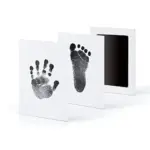 Inkless Hand and Footprint Kit Ink Pad for Baby Hand and Footprints Dog Paw Print Kit Dog Nose Print Kit Baby Footprint Kit Clean Touch Baby Foot Printing Kit Handprint Kit (Black-Pack of-1)