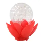 Crystal Ball Lotus LED Decorative Color Changing Rotating Lamp for Home Temple Festivals Parties & Gifting (1 Pc) - Image 5