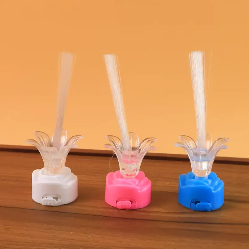 jEsveQMXSUIRpYVRwWZa3ogdtTTSLyzai2Onp1PO.webp Set of 3 Multi Color LED Fiber Optic Flower Night Lamp Decorative Table Light for Bedroom, Home Decor, Party and Festival Lighting - Image 1
