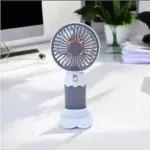 Portable USB Rechargeable Mini Handheld Fan with 5 Blades (Purple) - Image 2