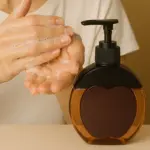 Apple-Shaped Refillable Liquid Soap Dispenser – 350 ML Hand Wash & Lotion Bottle. - Image 4
