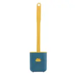Silicone Toilet Brush/ Flexible Soft Bristle Brush with Quick Dry Holder Cleaning Brush for Toilet Accessories ( Without Box ) - Image 2