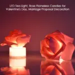 Set of 2 Rose Flower Shaped LED Tealight Candles – Flameless Decorative Lights for Romantic Ambiance, Festivals, Parties, Weddings & Home Décor - Image 4
