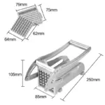 French Fries & Vegetable Cutter Stainless Steel Potato Chip Slicer - Image 4