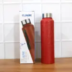 1000 ML Stainless Steel Water Bottle with Leak-Resistant Cap (Red) - Image 7