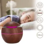 Wooden Cool Mist Humidifier Essential Oil Diffuser with 7 Color LED Night Light USB 130ml - Image 8