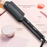Hair Straightener Brush with Keratin Ceramic Coating Fast Heating, Adjustable Temperature, Anti-Frizz Design - Image 6