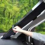 Retractable Long Foldable Windshield Sun Shade for Car (1 Set) ( default, Standard ).