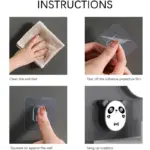 Plastic cute panda soap box wall mounted flip-top drain soap case | no drilling, waterproof - Durable Plastic - Image 4
