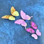 12 Pcs 3D Colorful Butterfly Wall Stickers Set – Removable PVC Decorative Wall Decals for Home, Bedroom, Living Room, Office & Party Decoration - Image 5