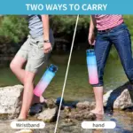 Motivational Water Bottle with Straw & Time Marker, Tritan Portable Gym Water Bottle, Leakproof Reusable, Special Design for Your Sports Activity, Hiking, Camping - Image 4
