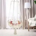 Macrame Hanging Cat Hammock Bed with Cushion - Image 6