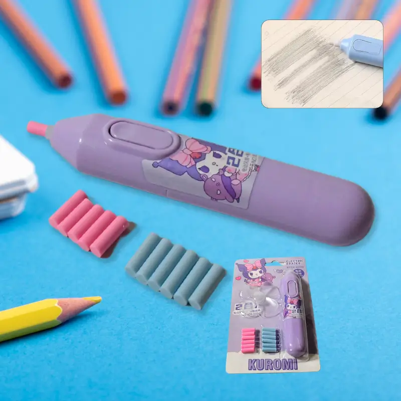 rWMyYoS8ia2kjjtHGdsj1gJaCoCbio1HzxNFRSrr.webp Electric Eraser Kit Automatic Pencil Eraser Battery Operated with 10 Eraser Refills Suitable for use with Graphite Pencils Drawing Painting Sketching Drafting Supplies Stationery Child Gifts - Image 1