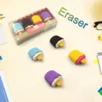 Cone / Donut / Lolipop / Ice cream / Eraser for Girls & Boys / Eraser for School B'Day Return Gift Party Doughnut Lollipop Ice Cream Theme Shape Erasers Pencils Set for Kids Educational Stati