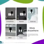 Pack of 2 Multi-Purpose Wall Mobile & Remote Stand Holders | Wall-Mount Hanging Type | Mobile Charging & Organization (White). - Image 2