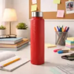 1000 ML Stainless Steel Water Bottle with Leak-Resistant Cap (Red) - Image 3