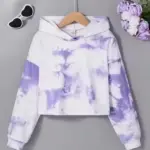 Crop Top for Kids Girls Hoodie Long Sleeve Printed – Kids Clothing